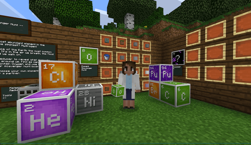 メタバ塾Minecraftでの授業画像